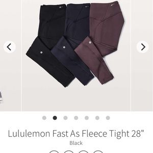 Lululemon Fast as Fleece Tight 28”
